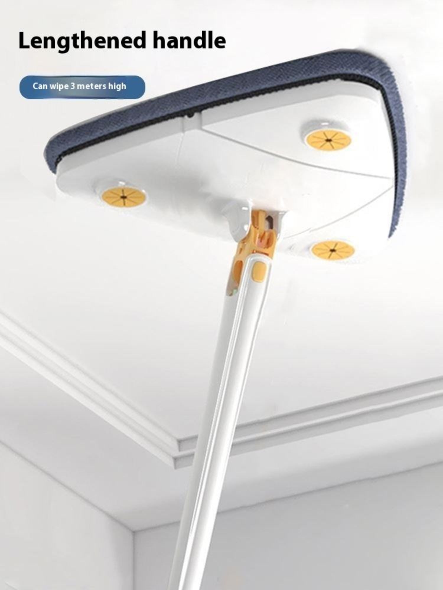 Royal's Triangle Shaped Microfiber Mop ?elf-Wringing Floor Dust Mop