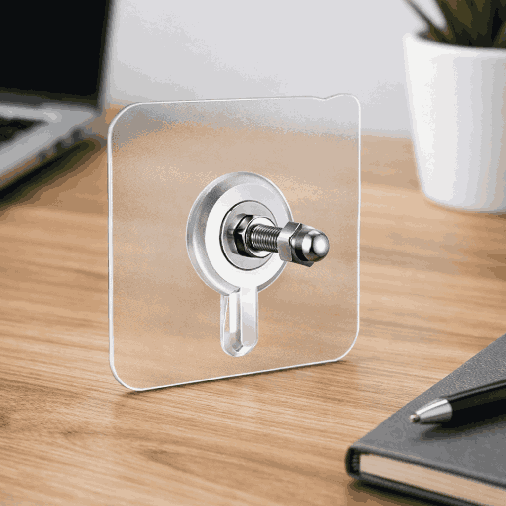 Pack of 10 Heavy-Duty Self-Adhesive Transparent Wall Hooks �Waterproof No-Drilling Screw & Nail Traceless Wall Organizers