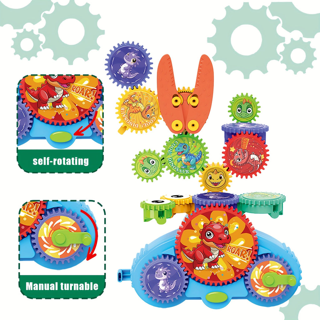 Gears Building Blocks Toy | Puzzle Construction Set | Creative Learning Blocks for Kids 3+ | Boys & Girls
