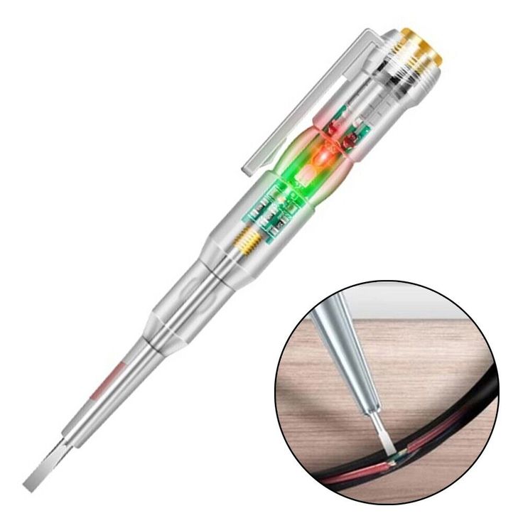 Smart Electric Voltage Tester Pen with Screwdriver Function | AC/DC Circuit Tester with LED Indicator
