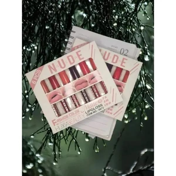 6 Pcs Nude & Red Matte Lip