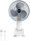 New portable 3 gears rechargeable desktop fan low noise air cooling handheld clipped circulator table fan Clip Fan USB Rechargeable Desk Fan with Sturdy Clamp, Quiet Operation, Strong Airflow with 360? Rotation for Home, Stroller, Office, Outdoor
