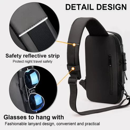 Chest Bag Multifunction Crossbody Sport Running Travel Sling Pack Anti-theft for  Men (Random Color)