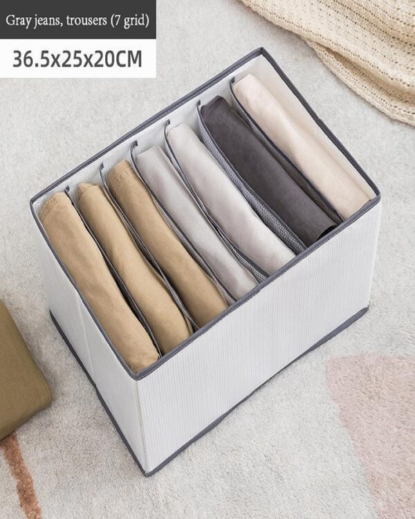7 Grids Washable Wardrobe Clothes Organizer, Jeans – photo 5