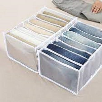 7 Grids Washable Wardrobe Clothes Organizer, Jeans – photo 1