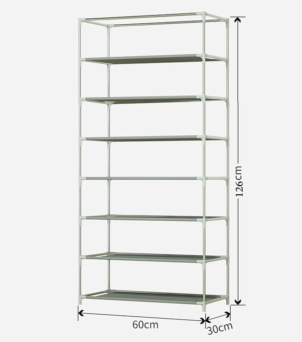 7 Layer Portable Dustproof Shoe Rack Non-woven Shoe Rack Storage Bag Closet Household Shoe Storage Rack Storage Cabinet ( Random Color)