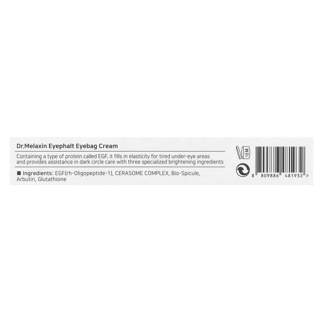 Dr Melaxin Eyephalt Eye Cream for Eyebags Dark Circles Puffiness Treatment Hydrating Under Eye Cream (10g)