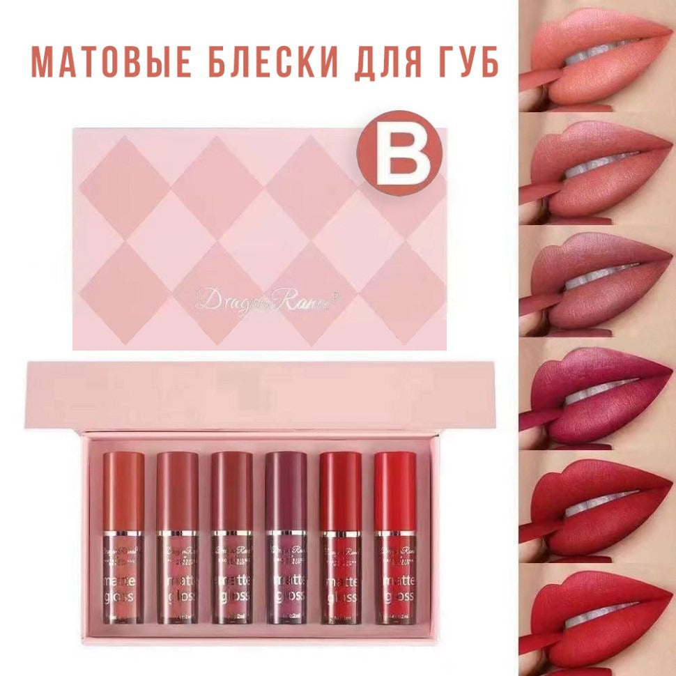 Dragon Ranee Matte Gloss Lipgloss 6Pcs Set – photo 2