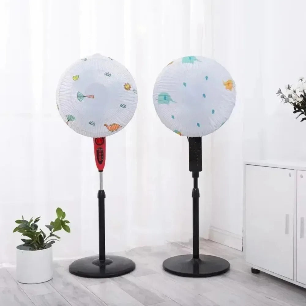 Fan Cover Cartoon Style Floor Standing Electric Fan Dust Cover Universal Electric Fan Protection Case Durable Quality (Random Design)