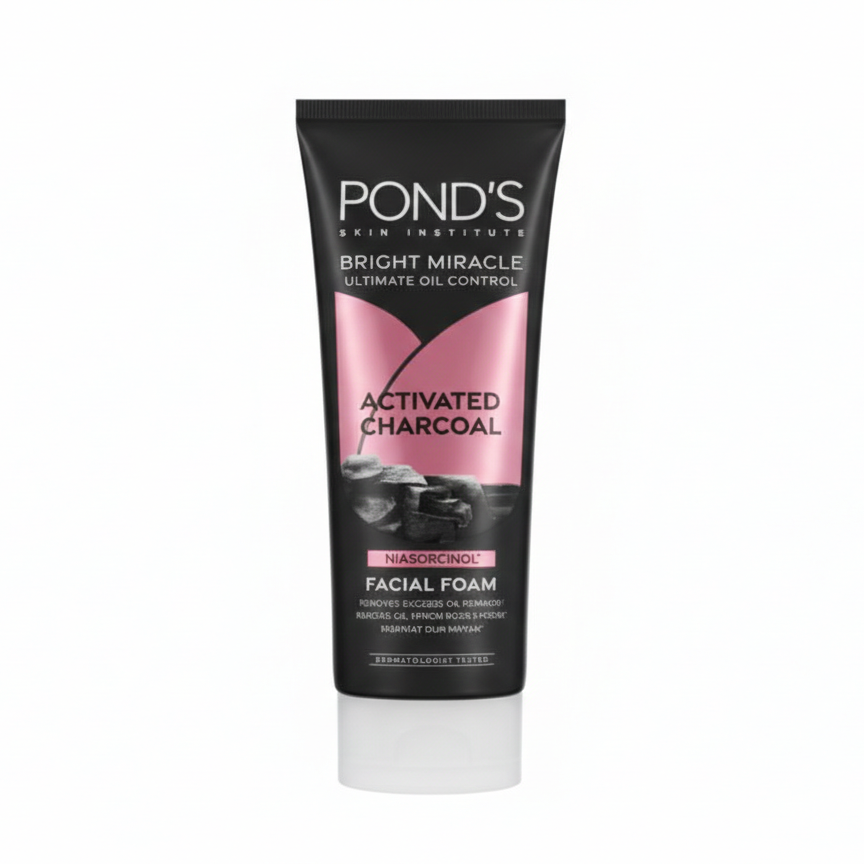 POND? Bright Miracle Activated Charcoal Facial Foam �Ultimate Oil Control & Deep Cleansing Face Wash