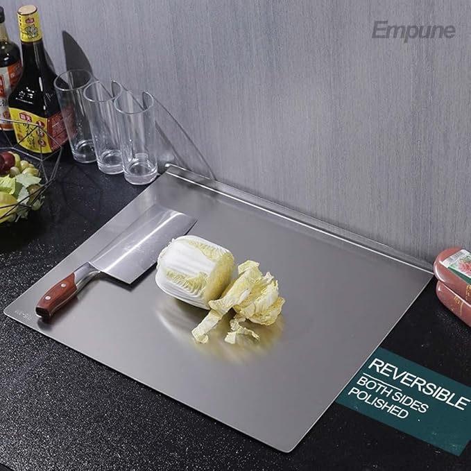 Stainless Steel Cutting Board! ???   Durable, hygienic, and easy to clean?erfect for all your chopping needs. A must-have for any chef! - Size: 41x33Cm