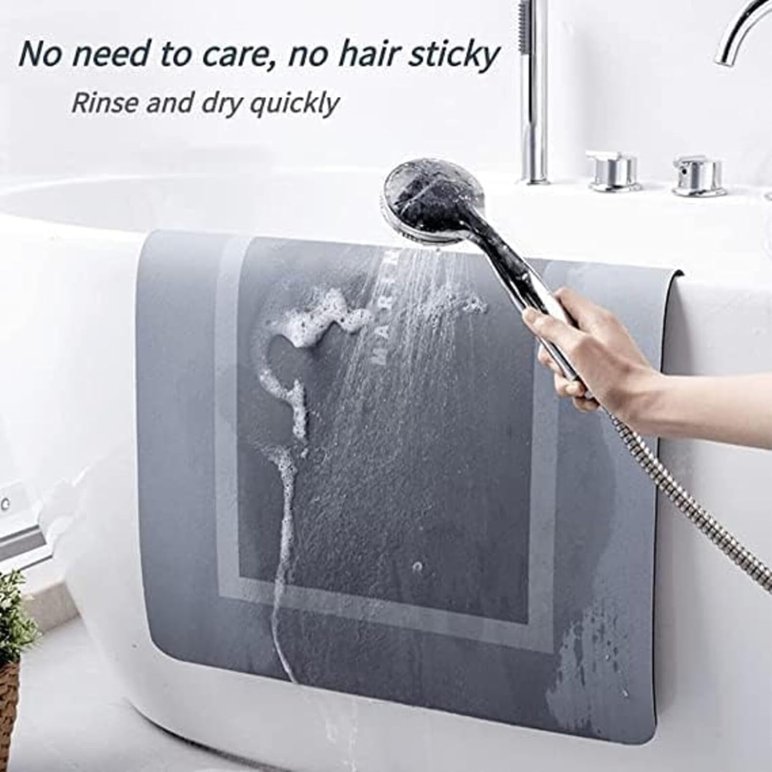 Best Quality Quick-Dry Non-Slip Home Mat �Absorbent, Washable Square Floor Mat for Bathroom, Kitchen &amp; Entryway - Random Color