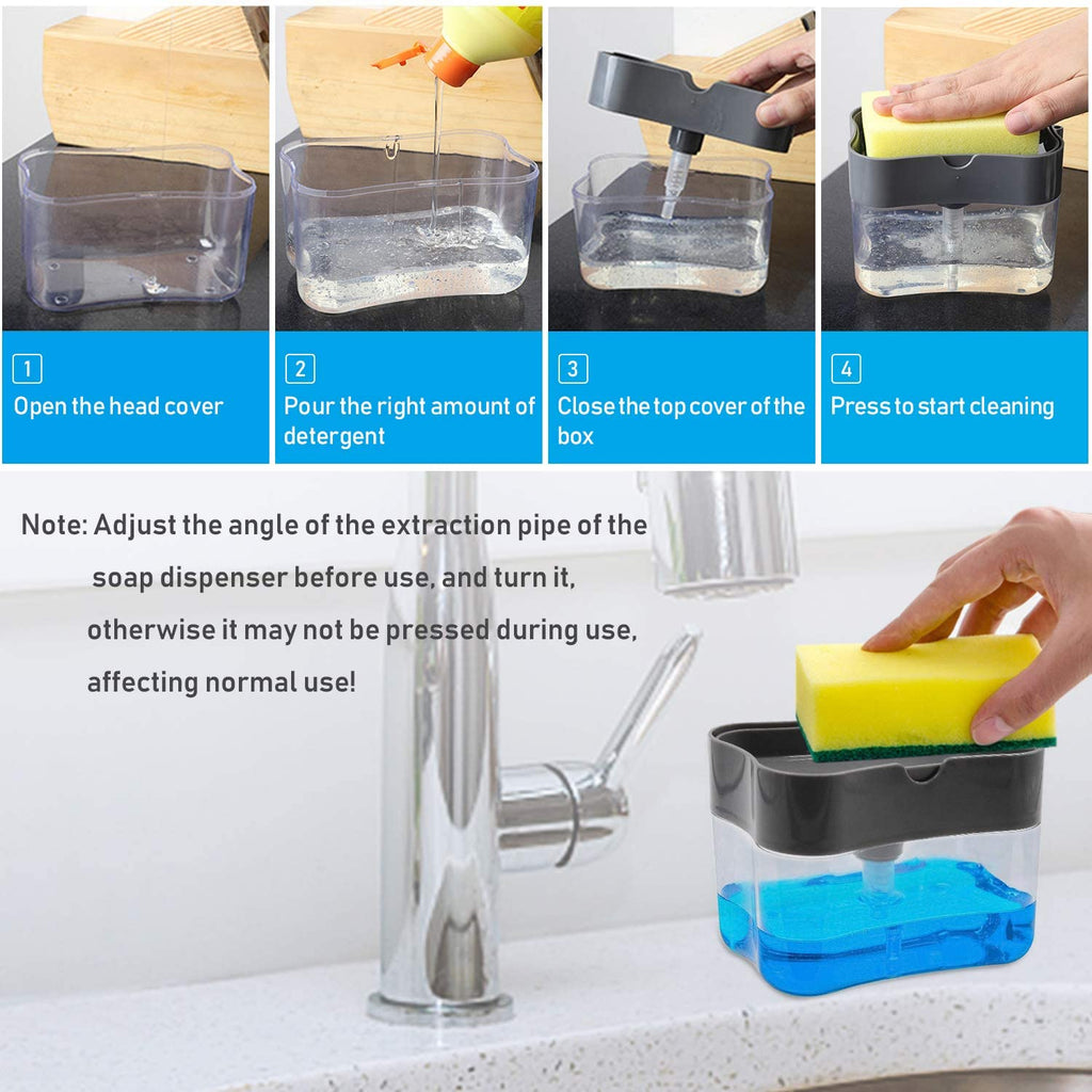 soap pump with Sponge and box (random color )