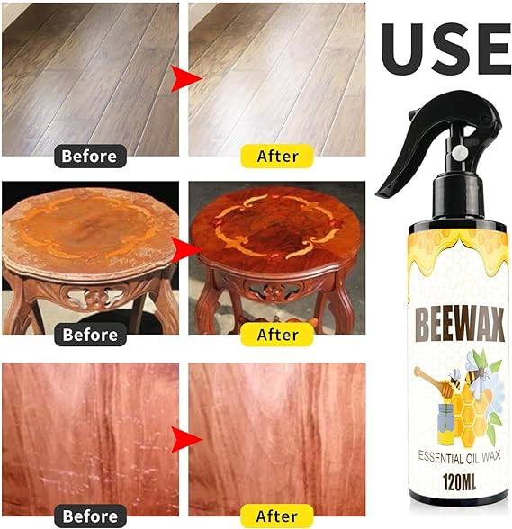 A Fresh deal Beewax spray  (120ml)  + Beewax 85g(wax) + sponge Beeswax Furniture Polish and Cleaner