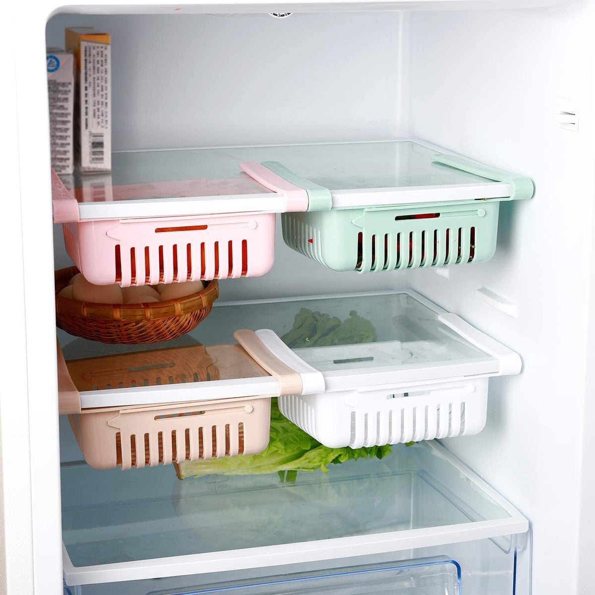Adjustable Storage Basket For Fridge – photo 3