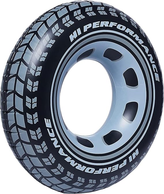 Intex Giant Tire Tube 36 Inch Swim Ring For Summer | Swimming Pool Tube for Kid's | Big Size Cool Black Wheel Tire Men Swimming Ring?