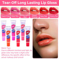 Pack Of 6 High Pigmented Lip Gloss Lipstick Tattoo Peel Off Durable Waterproof Tattoo Lip Gloss Easy Peel Off Lip Gloss