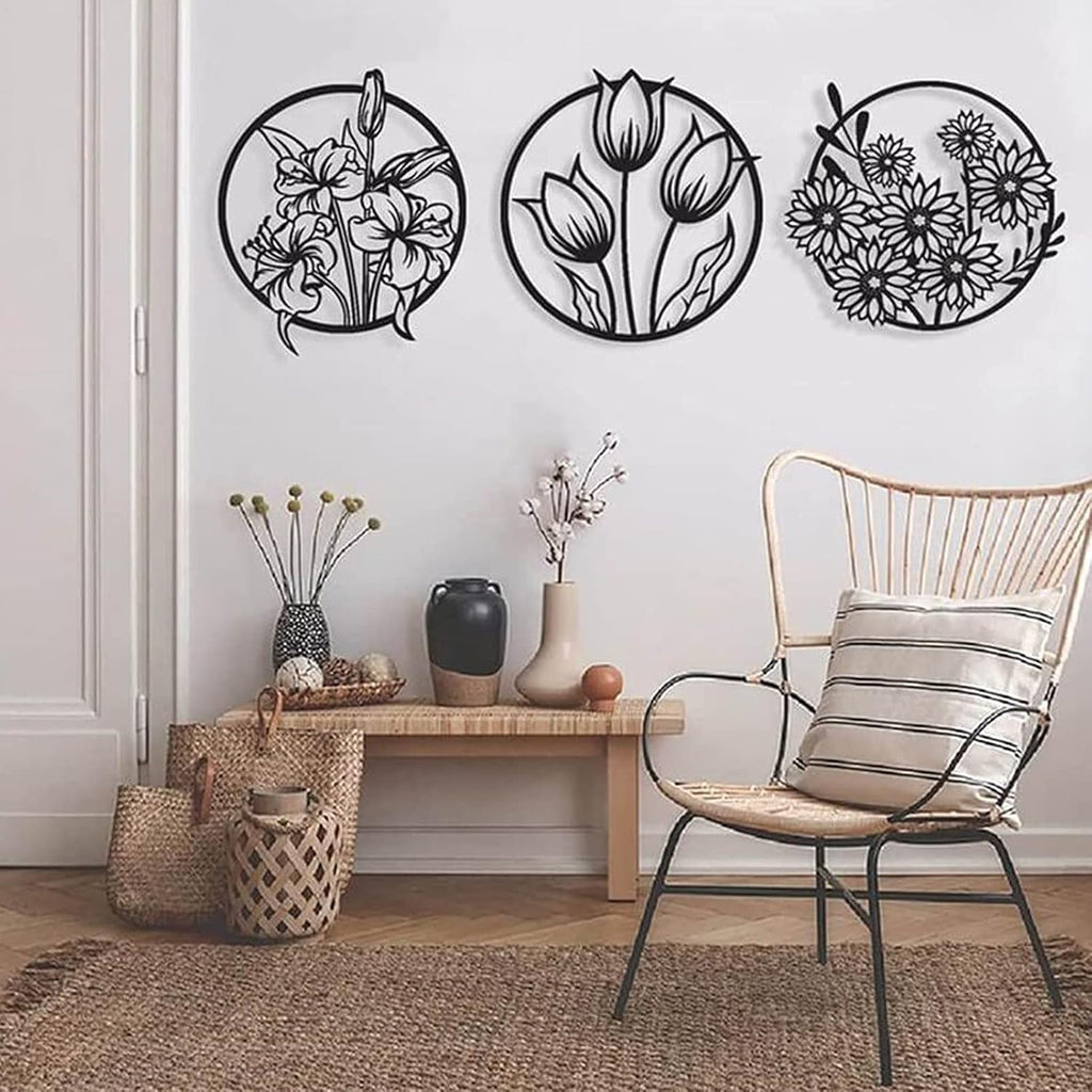 (3 pcs set )3D floral abstract Wooden Wall Art &amp; Home Decoration /  Item Home D?or Home Room &amp; Wall Decor Wall Art