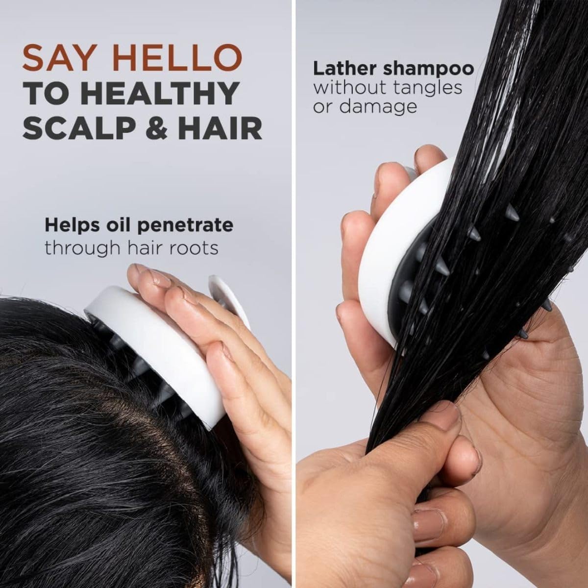 1 Piece Scalp Shampoo Massager Brush | Scalp Hair Scrubber With Soft? Bristles For All Type Of Hairs ( Random Color )
