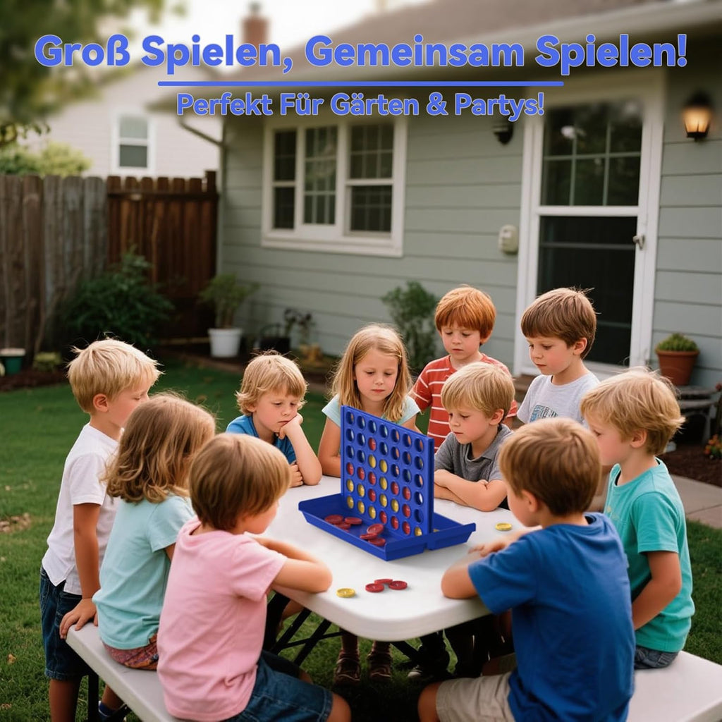 4 IN A ROW Board Game for Kids / Travel Board Game / Board Games Indoor &amp; Outdoor, Perfect as a Party Game (random color )