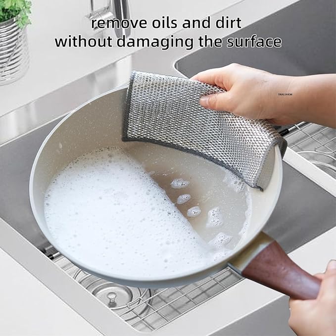 (pack off 10) Dish washing Cleaning cloth | Wire Dish washing Rugs for Kitchen Dishes