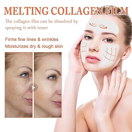 Collagen dissolving Mask for Korean glass skin | collagen filler collagen instant facial mask (Without Box)