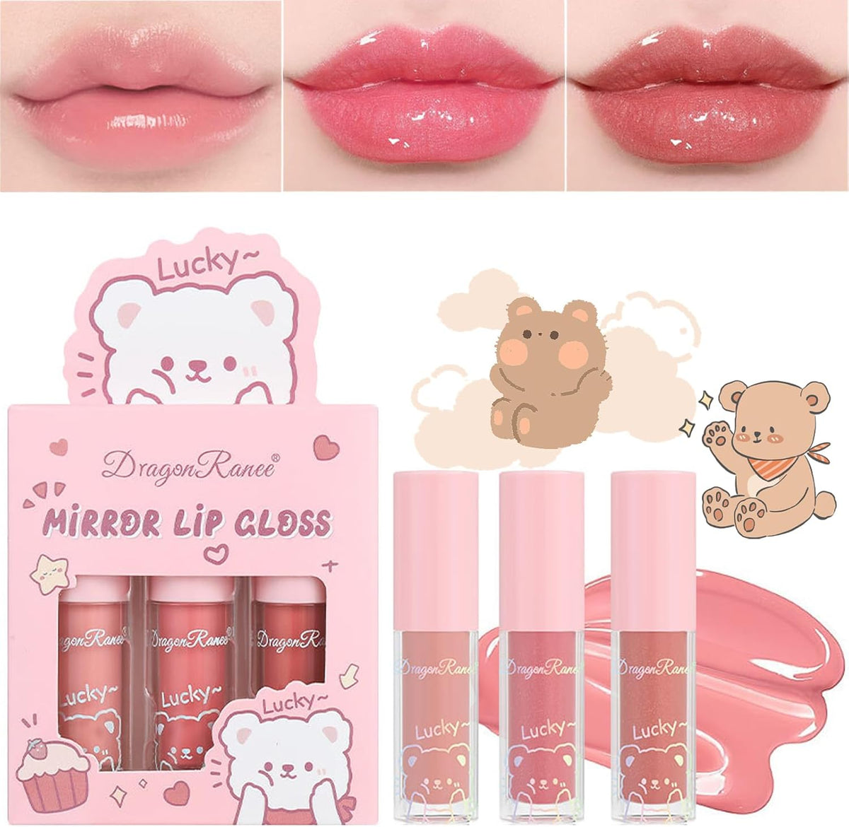 3 PC Mirror Lip Gloss Tinted Lip – photo 4