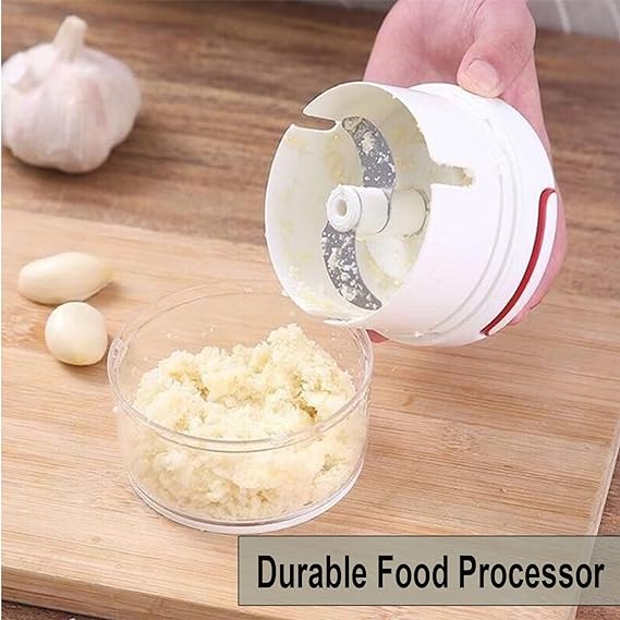 MINI FOOD CHOPPER  Powerful Meat Grinder Hand-power Food Chopper Mincer Mixer Blender Chop Meat Fruit Vegetable Nuts Shredder