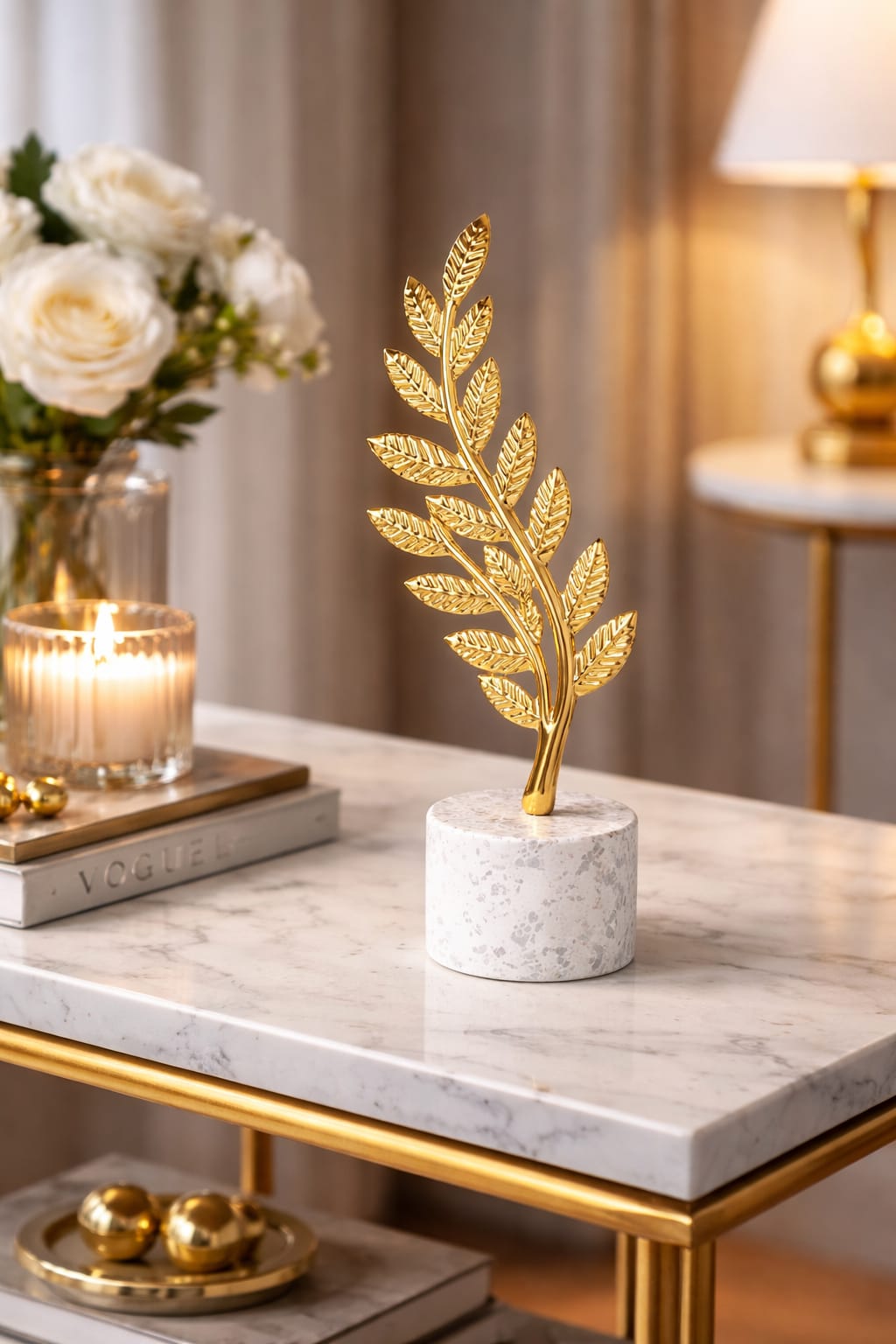 Luxury Decorative Showpiece Size 8.5x4.6x20cm �Elegant Home & Office Decoration Piece for Table, Shelf & Living Room
