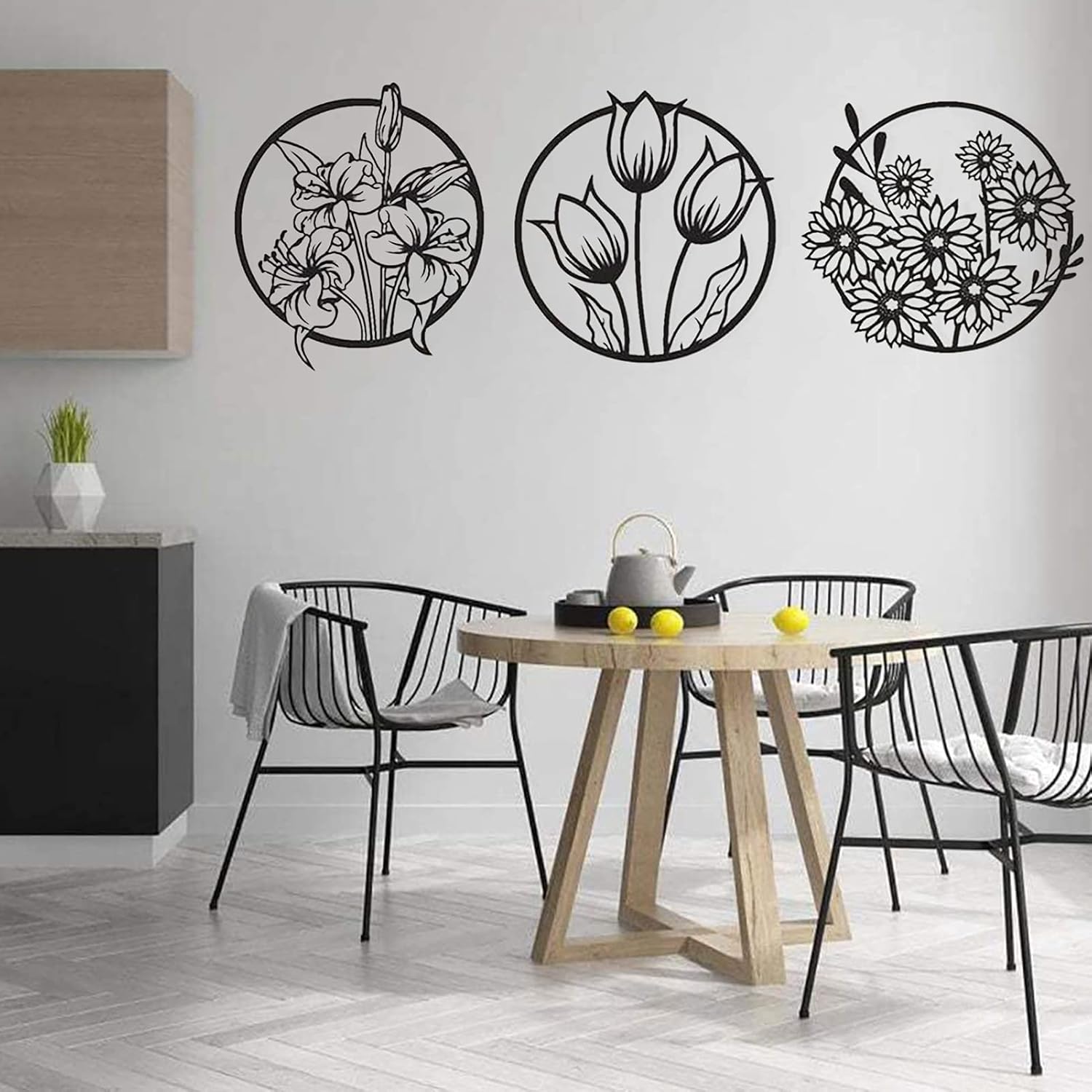 (3 pcs set )3D floral abstract Wooden Wall Art &amp; Home Decoration /  Item Home D?or Home Room &amp; Wall Decor Wall Art