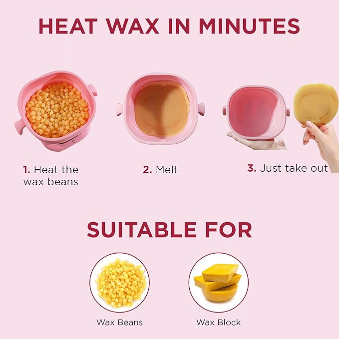 Portable Silicone Wax Warmer | Foldable Wax Heater - Electric (Random color) - With wax beans