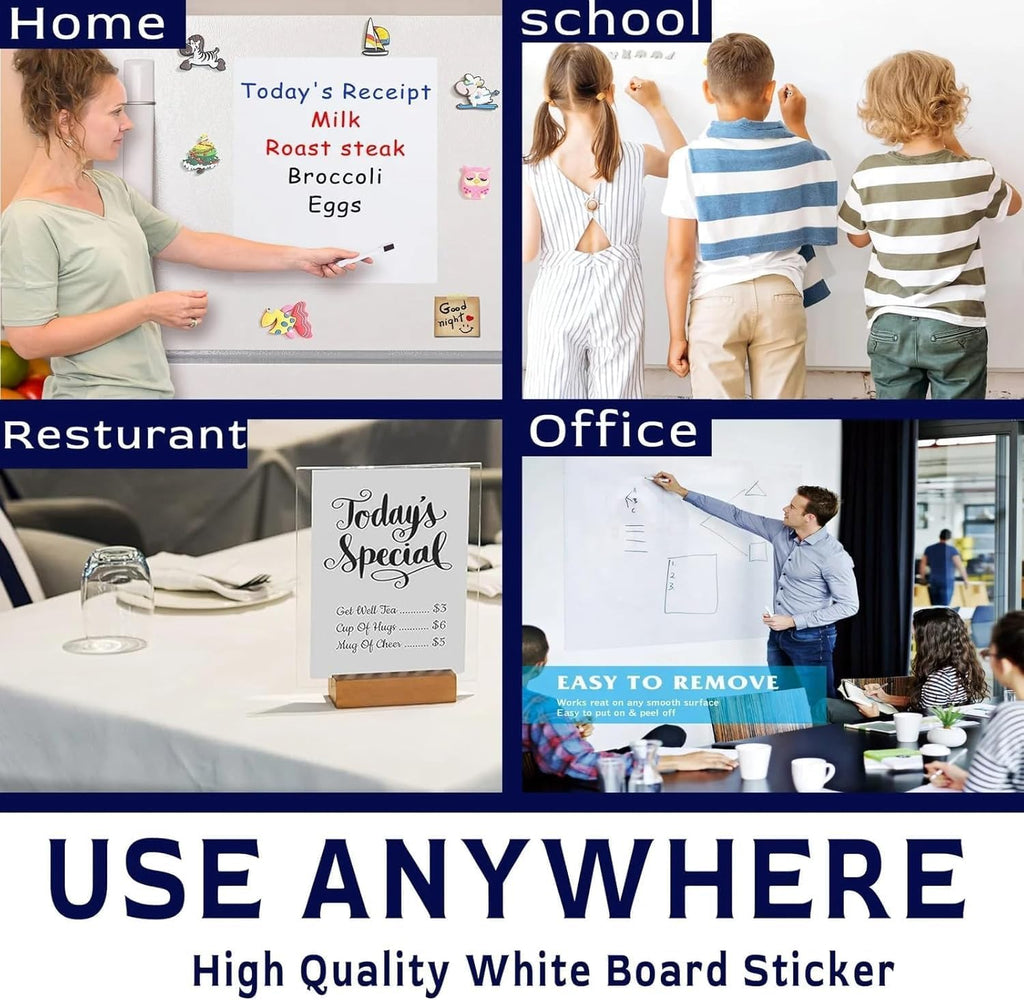 Self-Adhesive Whiteboard Wall Decal Sticker