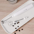 2 in 1 Electric Milk Frother Whisk Egg Beater USB Rechargeable Coffee Blender Household Milk Shaker Mixer Foamer Food Blender (random color)