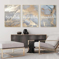 3PCS Islamic Calligraphy Wall Frame Set: Arabic – photo 1