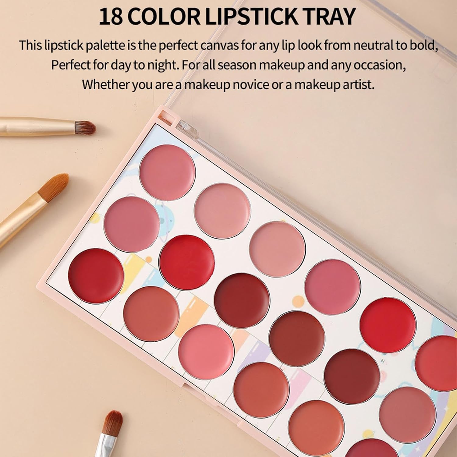 Moccallure Professional 18-Colors Lipstick Kit �Long-Lasting, Hydrating &amp; Compact | Unisex Makeup Set