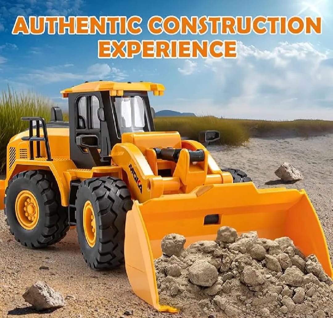 The Perseids Remote Control Bulldozer �1/16 Scale 11 Channel Heavy RC Construction Toy with Lights & Sound, Yellow