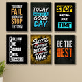 6 PC Success Motivational Quote Wall Decor Cardboard Phototiles Elegant And Inspiring Decorative Home And Office Art - 8*11