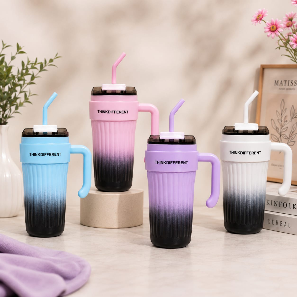 780ml Premium Stainless Steel Tumbler Elegant Design Double Wall Insulated Leakproof Travel Mug For Hot And Cold Drinks | Random Color