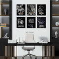 Decoration home decoration item 6 pcs iSLAMIC fRAME board wall decor photo on wall PHOTO TILE canvas art decor for home easy set up with both side tape