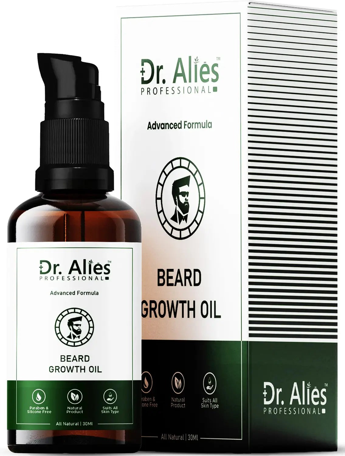 Dr Alies Professional Beard Growth Oil Natural Chemical Free Blend For Thicker Stronger Beard Growth | 30ml
