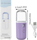 Portable Nano Facial Mist Sprayer �Hydrating Ionic Facial Steamer for Instant Skin Moisture, Glow & Refreshing Mist | USB Rechargeable