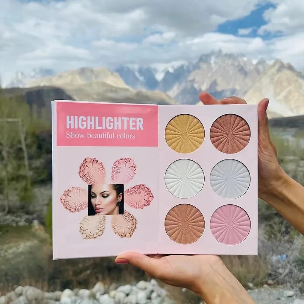 All In One Professional Makeup Palette Book �Complete 4 In 1 Beauty Kit With Highlighters, Contour, Eyeshadow, Blush, And Eyebrow Powders