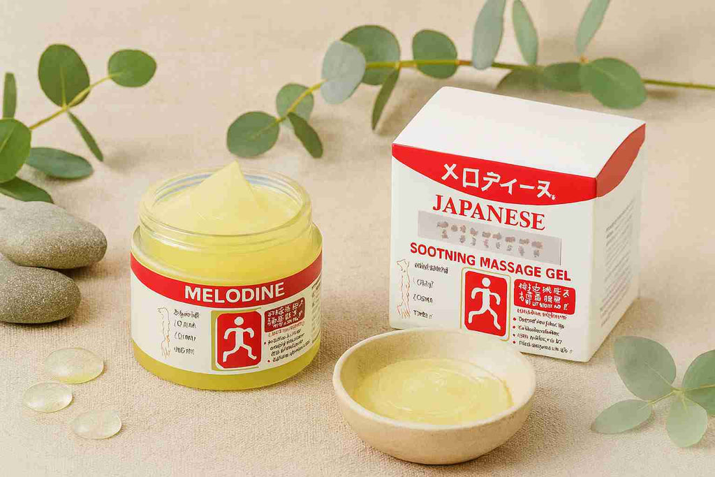MELODINE Japanese Soothing Massage Gel �Muscle & Joint Pain Relief Cream For Shoulder, Neck, Back & Knee �Fast-Absorbing Herbal Formula