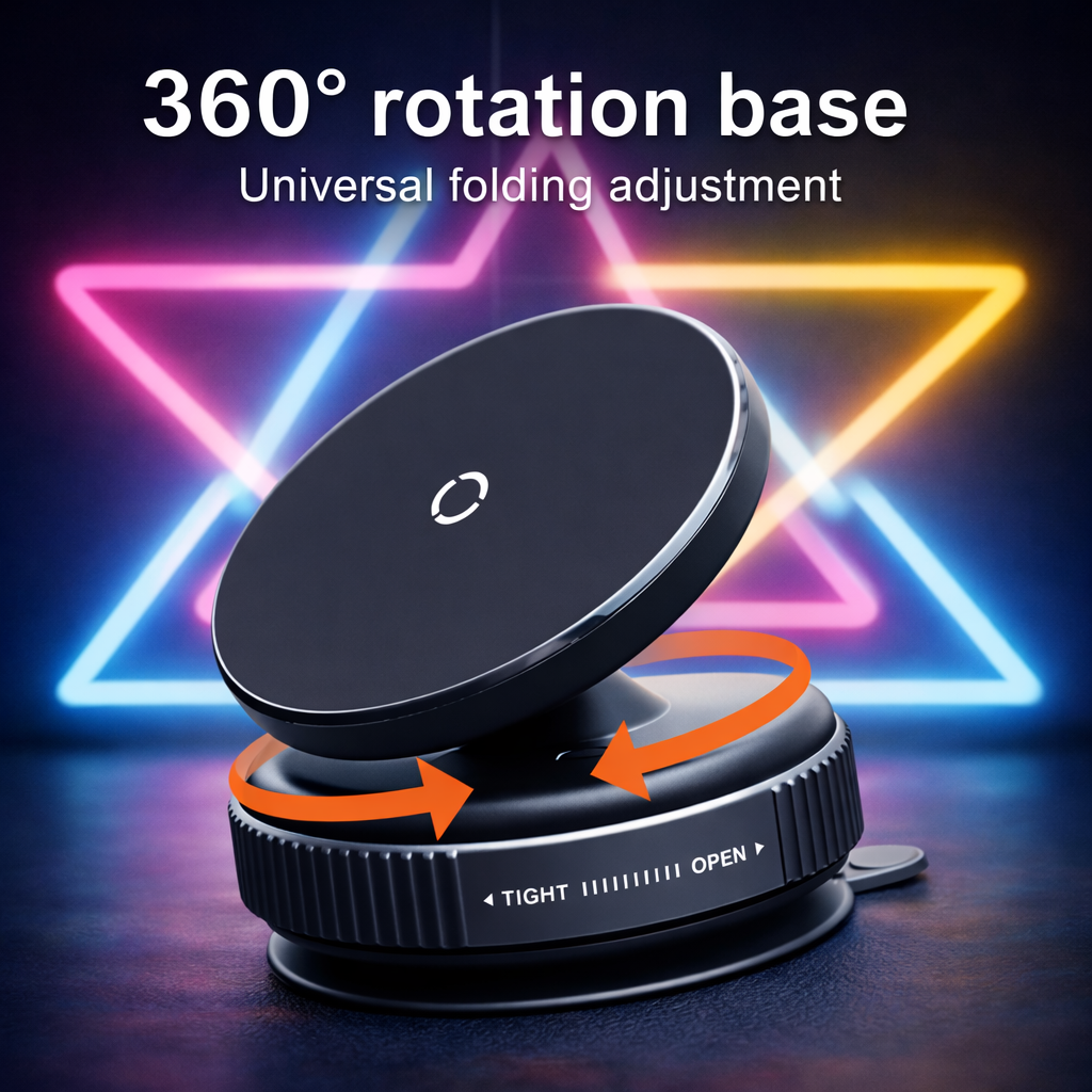 Professional Vacuum Suction Strong Magnetic Car Phone Holder 360? Rotation For All Phone Mobile Holder
