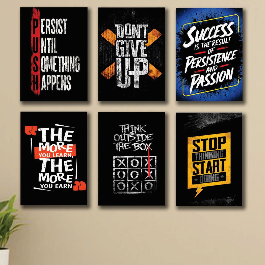 Set of 6 Premium Wall Art Photo Tiles �Modern Home Decor Sets 8x11
