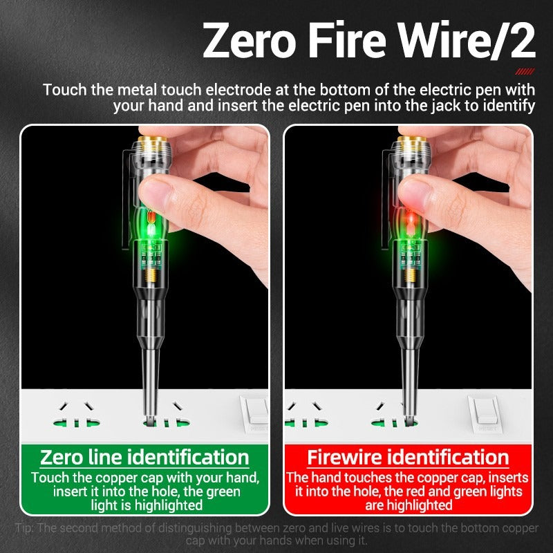 LED Test Pen Intelligent Induction Power Voltage Detector Pen Voltmeter 24-250V Circuit Tester Tool