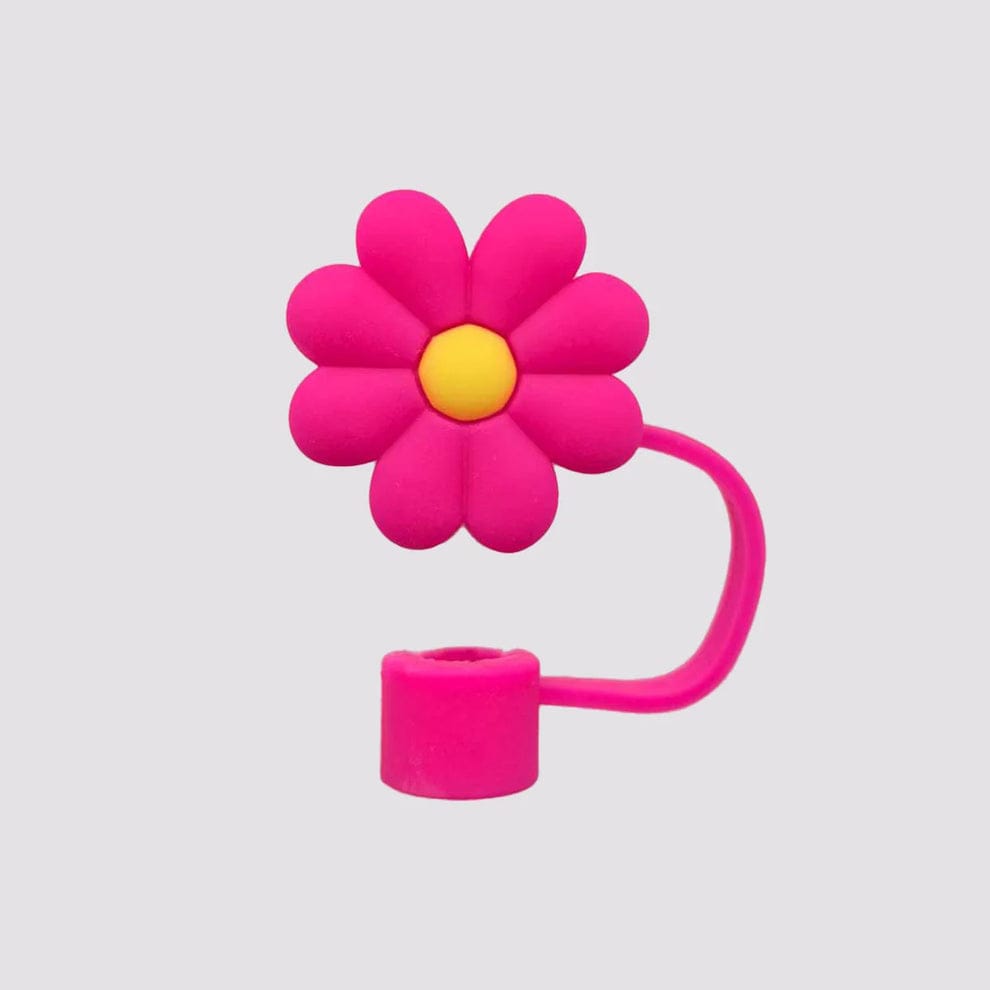Silicone Flower Stopper Compatible with 40oz Tumbler | Reusable Spill-Resistant Straw Cover | Random Color