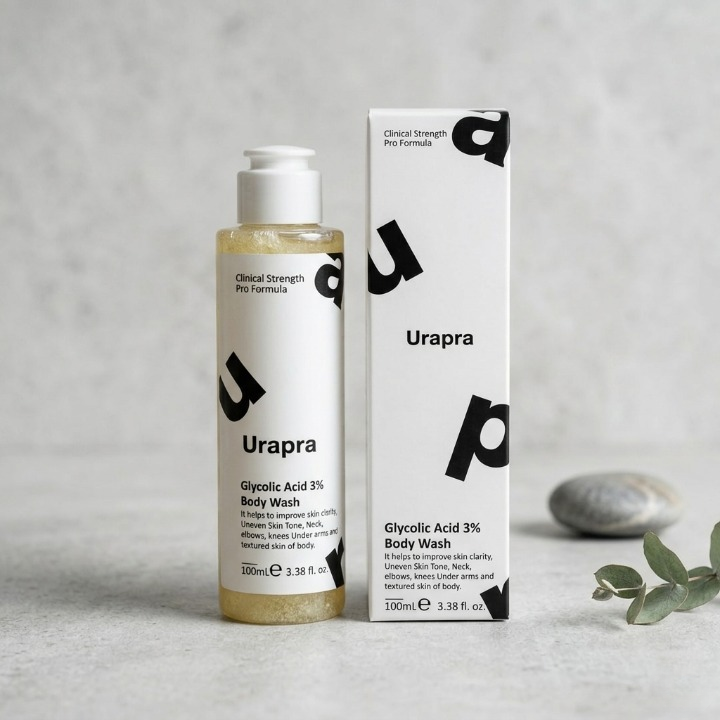 Urapra Glycolic Acid 3% Body Wash �Exfoliating Body Cleanser for Smooth & Brighter Skin l 100ml