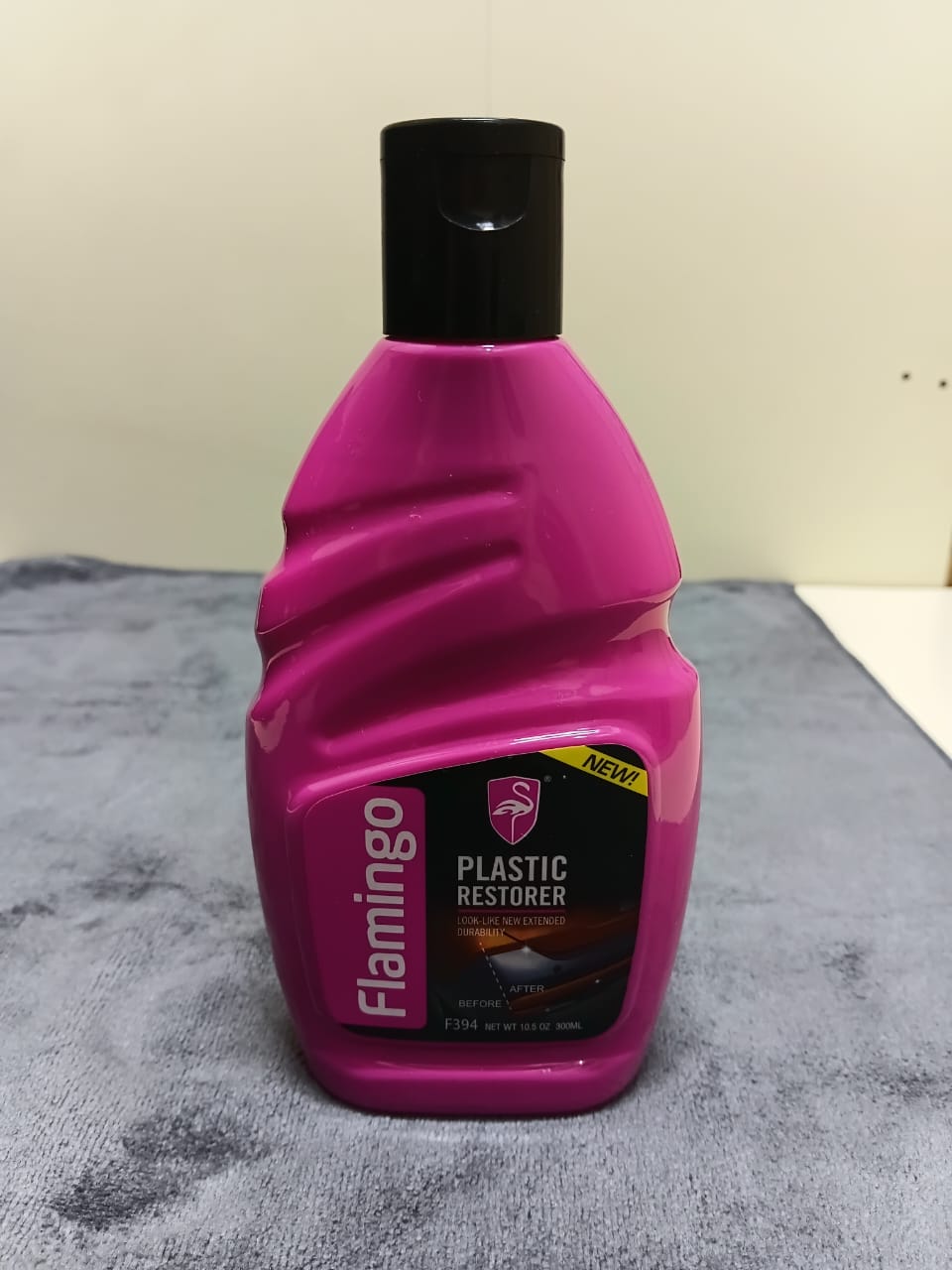 Flamingo Plastic Restorer 300ML �Nano Technology Trim Reviver for Faded Exterior Plastic | Long-Lasting Shine & Protection