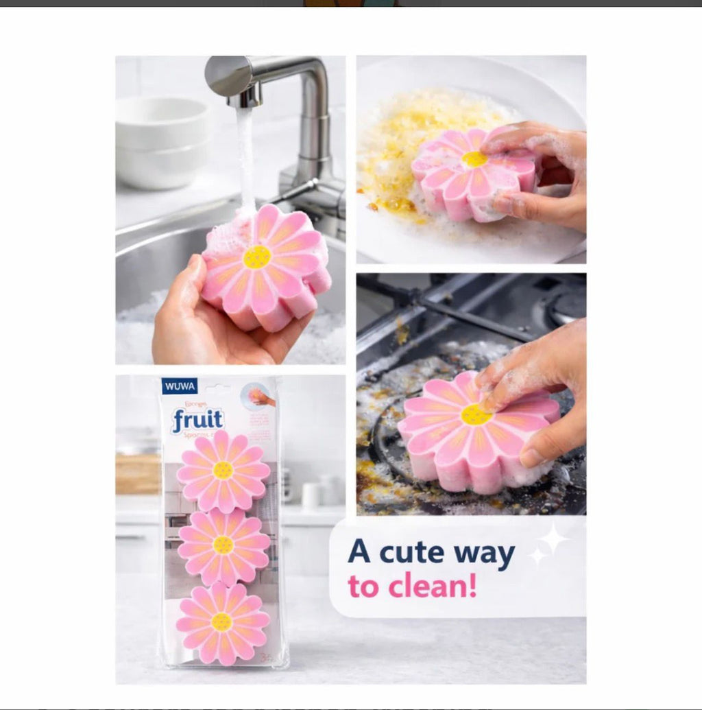 Zidello Soft Non-Scratch Cleaning Sponges & Scourers for Kitchen Washing (Random Design)